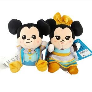 Disney Parks WDW 50th Celebration Mickey & Minnie Wishables Plush Set Completers